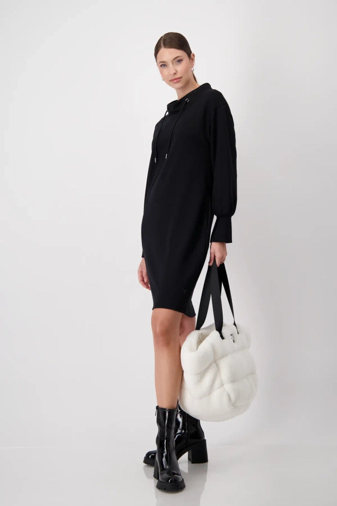 Black Stand Up Collar Dress 808158 - Lucindas on-line