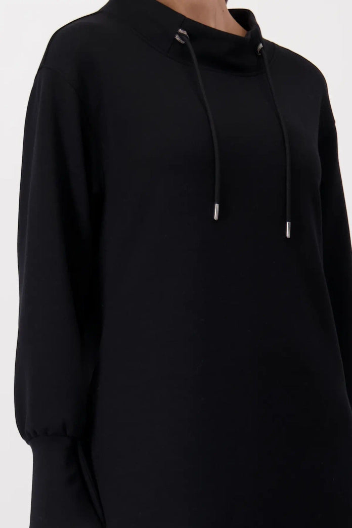 Black Stand Up Collar Dress 808158 - Lucindas on-line