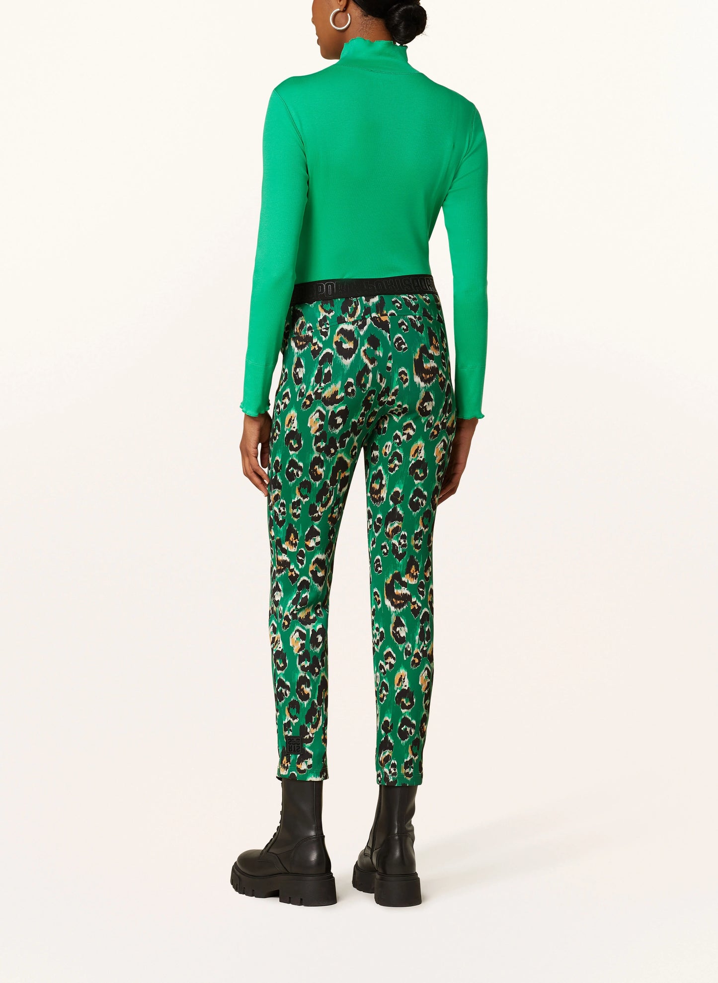 Marc Cain Sofia Leopard Print Scuba Trousers XS 81.27 J765