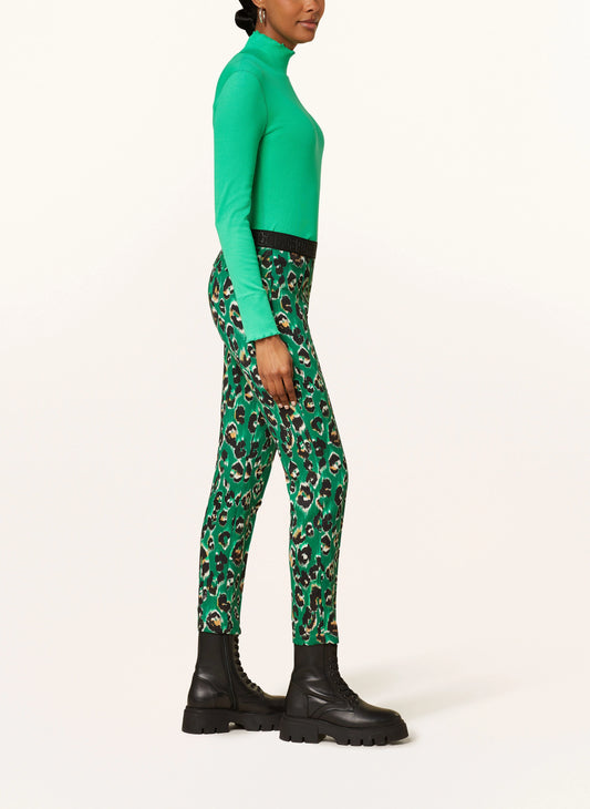 Marc Cain Sofia Leopard Print Scuba Trousers XS 81.27 J765