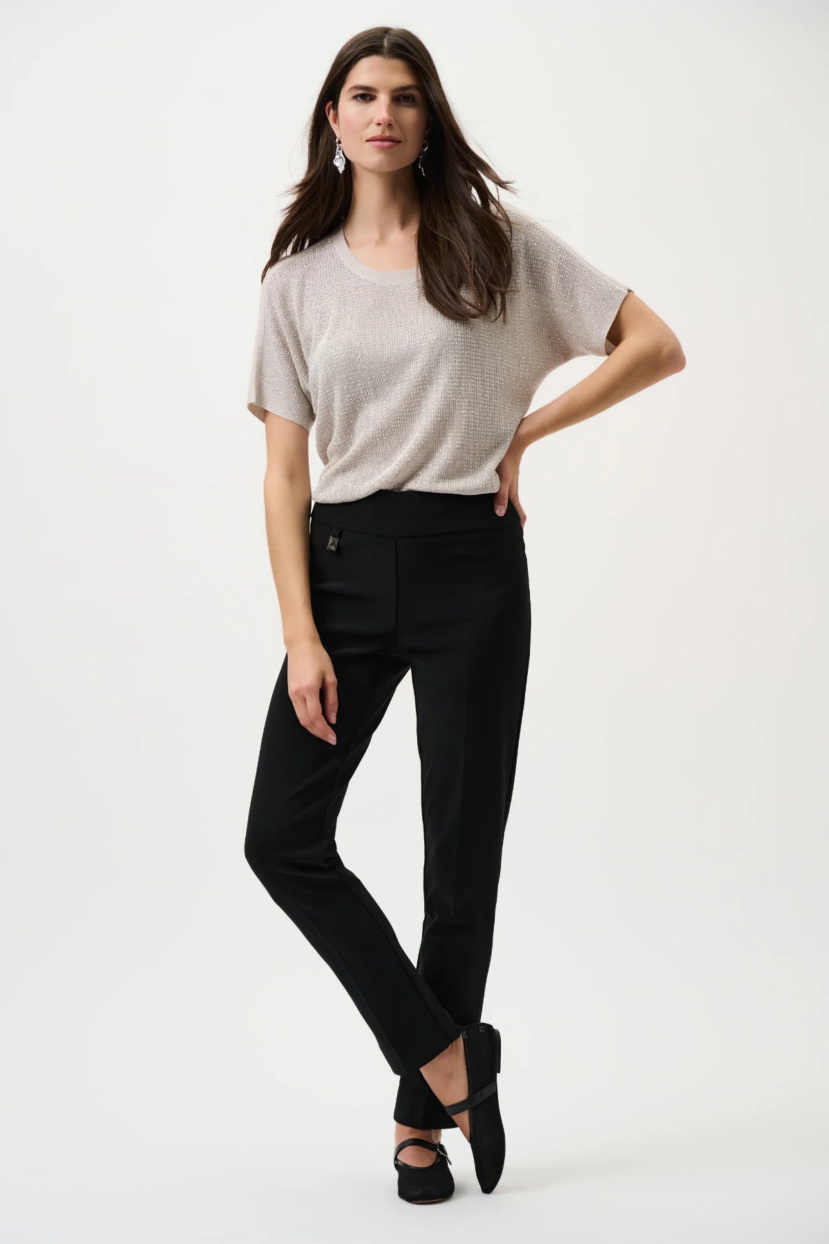 Joseph Ribkoff Black Classic Tailored Slim Trouser