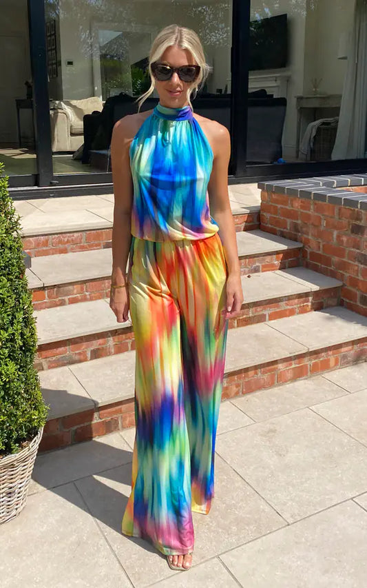 Rainbow Print Jumpsuit