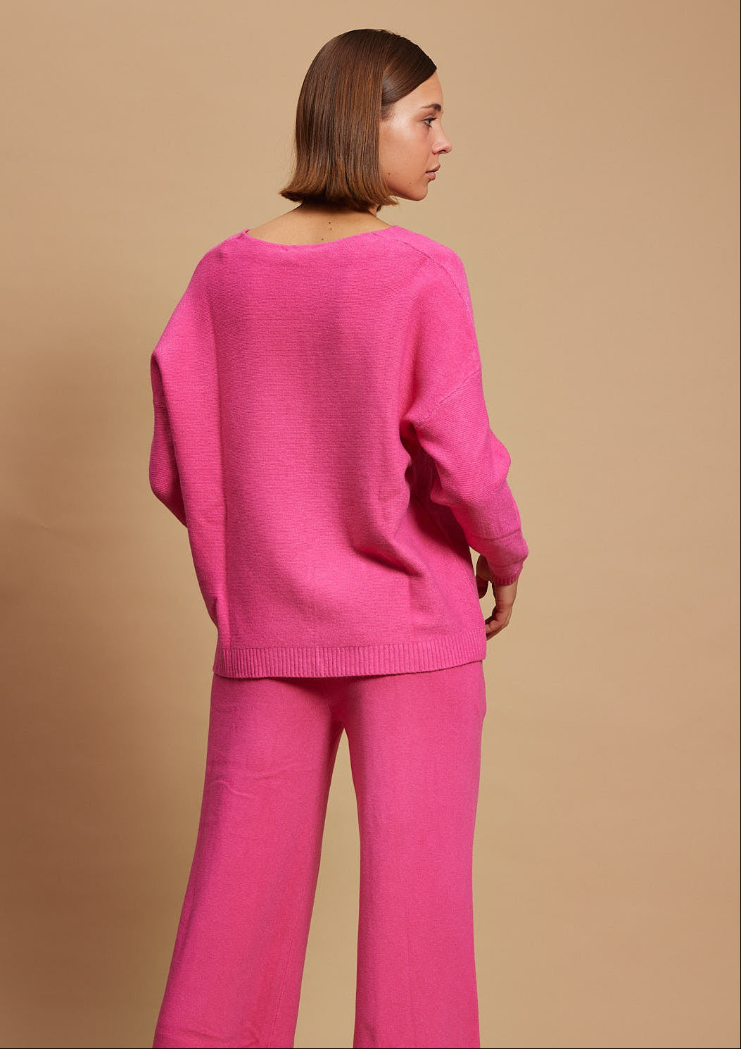Oversized Soft-Knit V-Neck Jumper