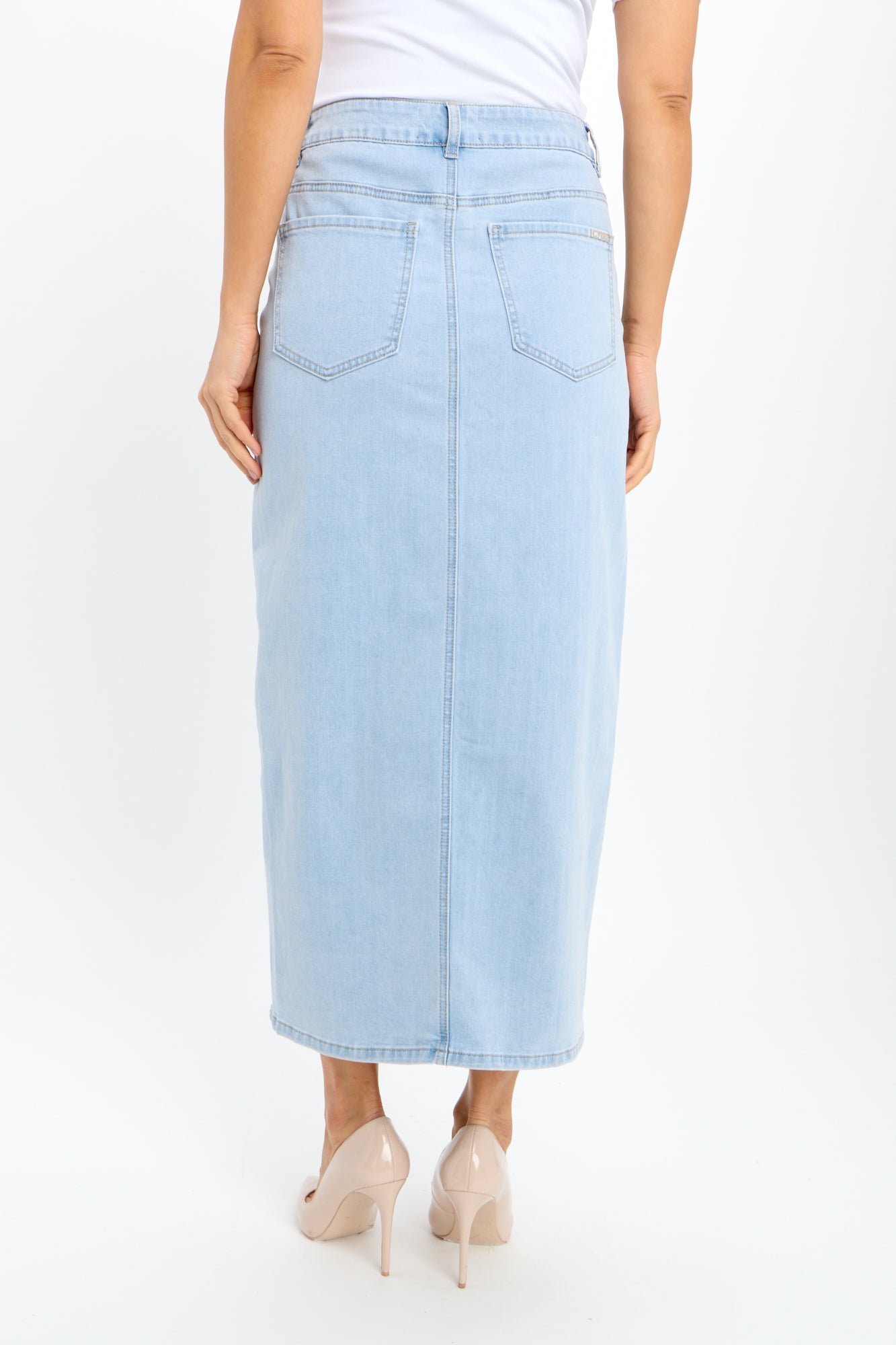 High-waist Pencil Skirt with Slit