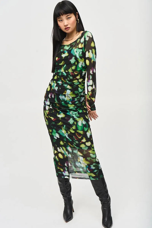 Joseph Ribkoff Abstract Mesh Dress 243090