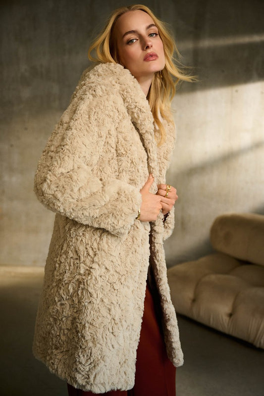 Reversible Faux Fur Teddy Coat with Hoodie