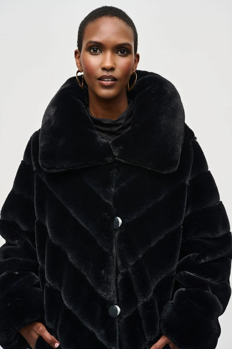 Reversible Faux Fur Coat - Lucindas on-line