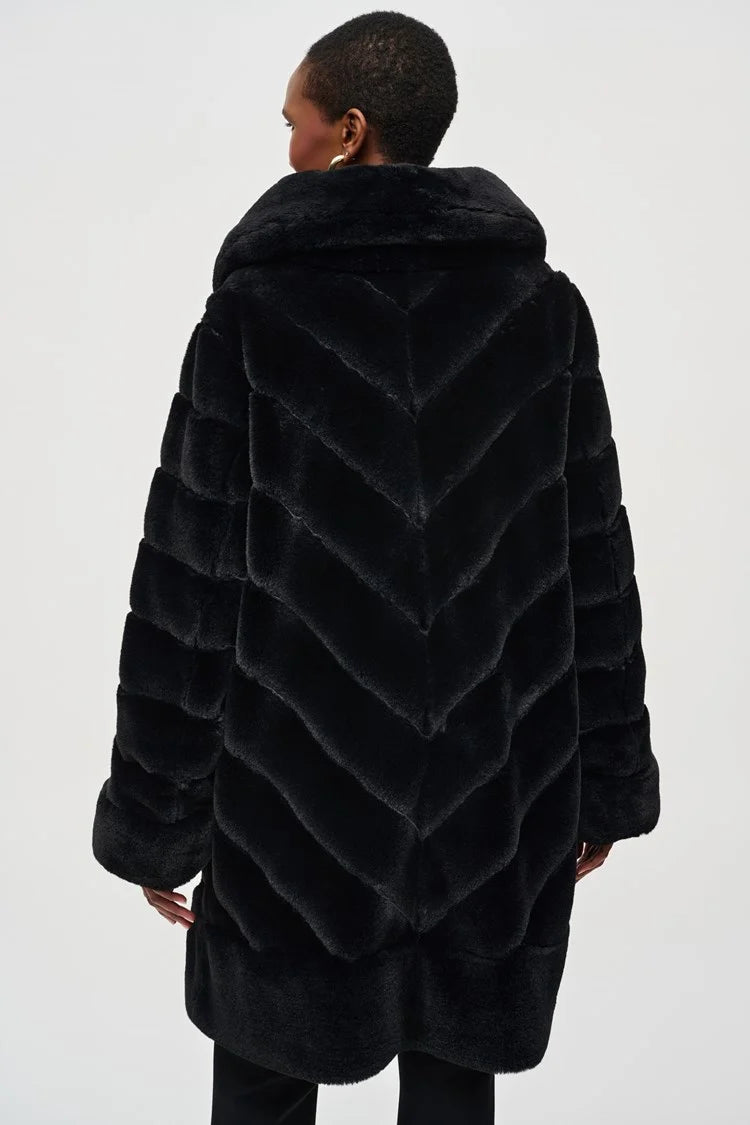 Reversible Faux Fur Coat - Lucindas on-line