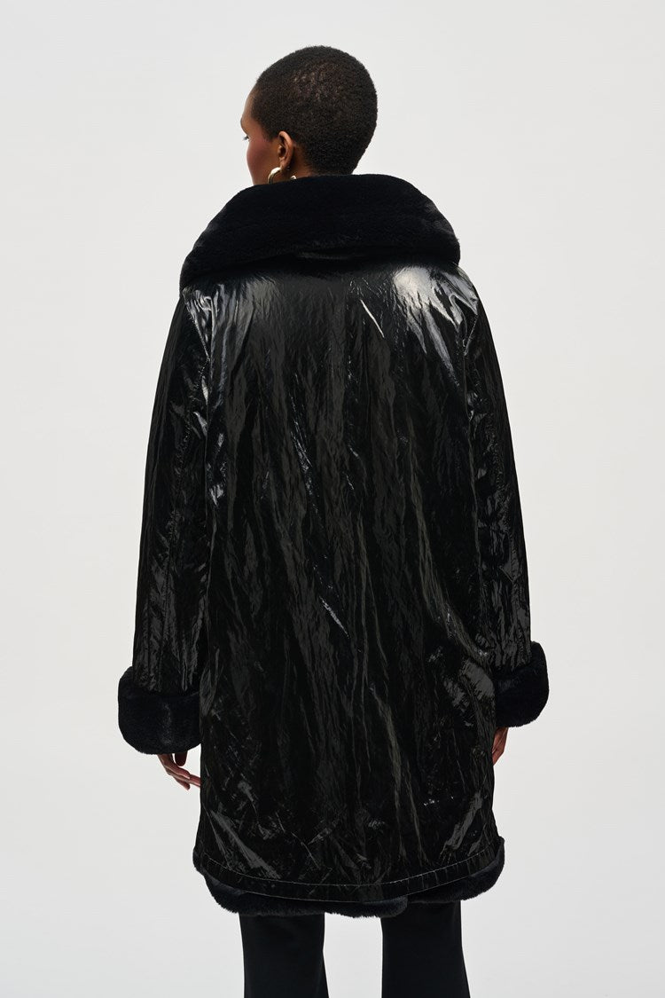 Reversible Faux Fur Coat - Lucindas on-line