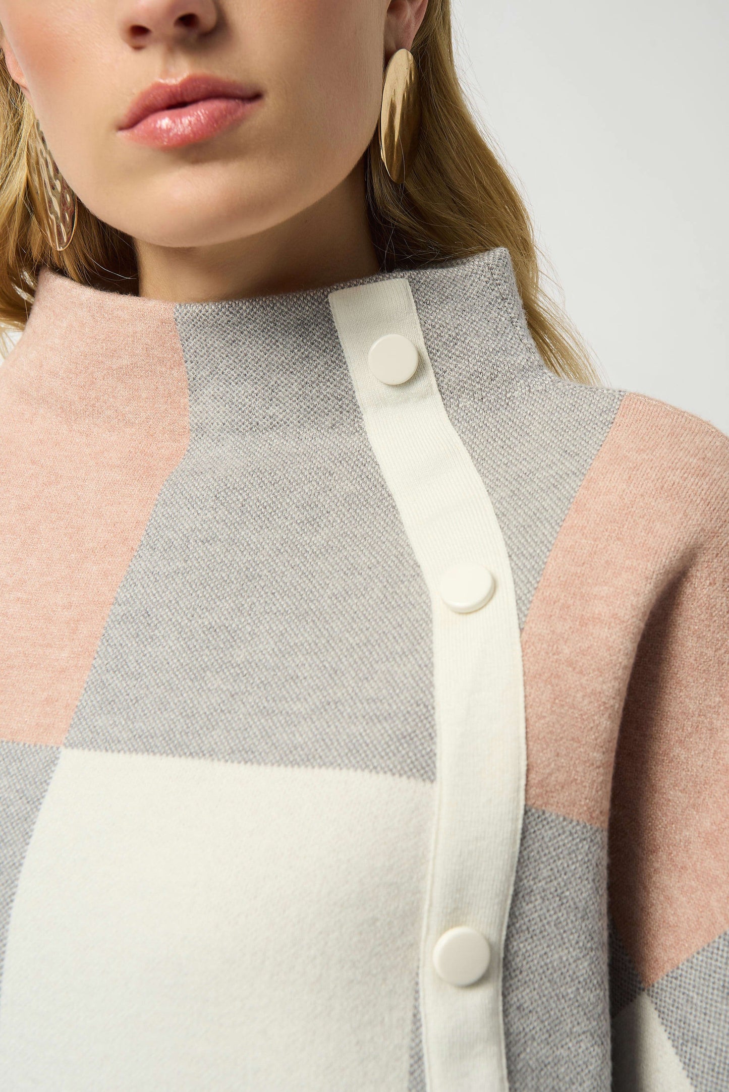 Checked Jacquard Knitted Jumper