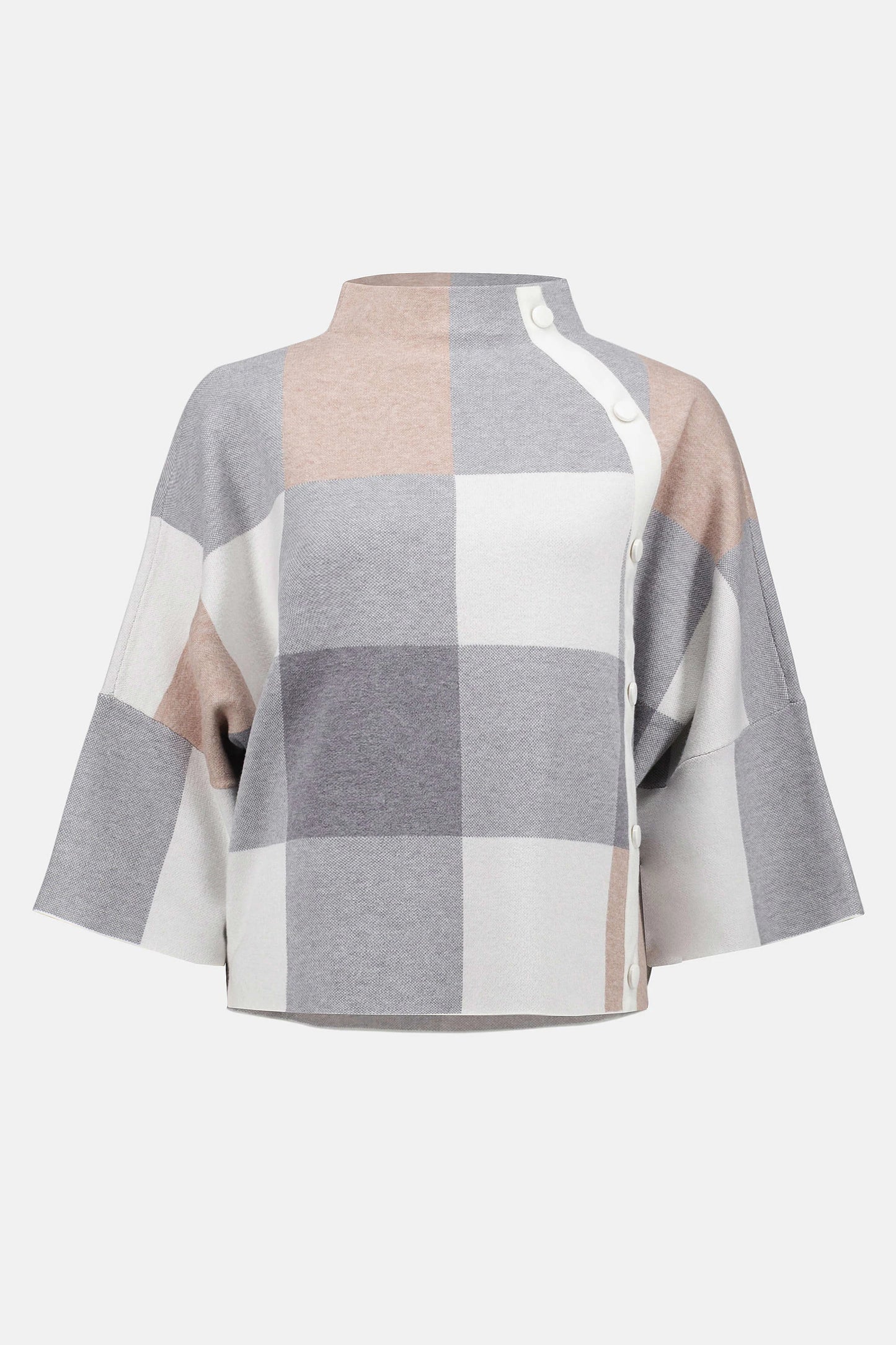 Checked Jacquard Knitted Jumper