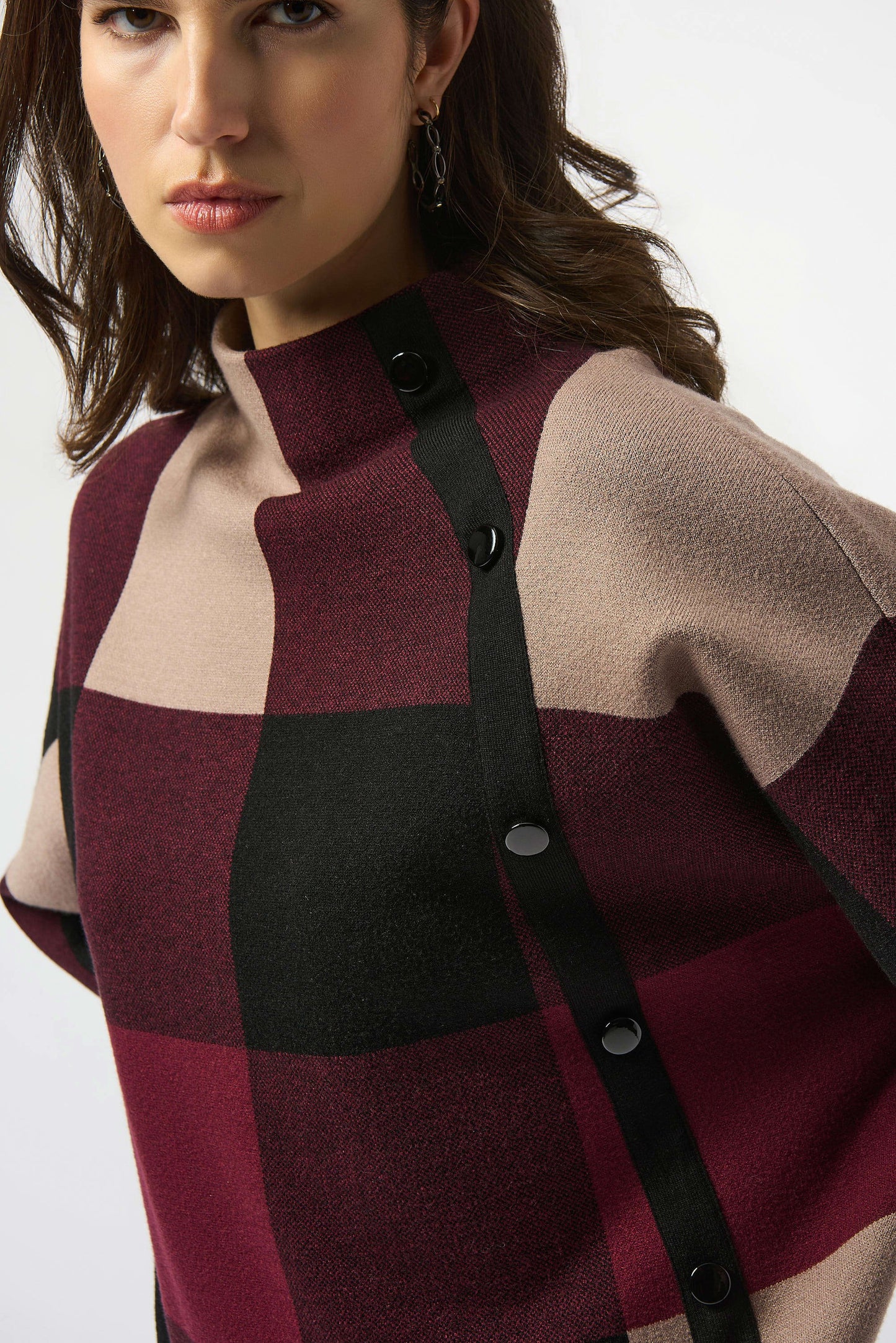 Checked Jacquard Knitted Jumper
