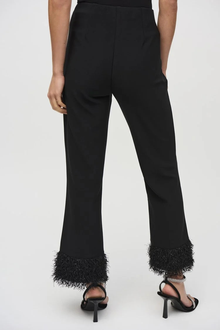 Black Novelty Flared Trousers 244193