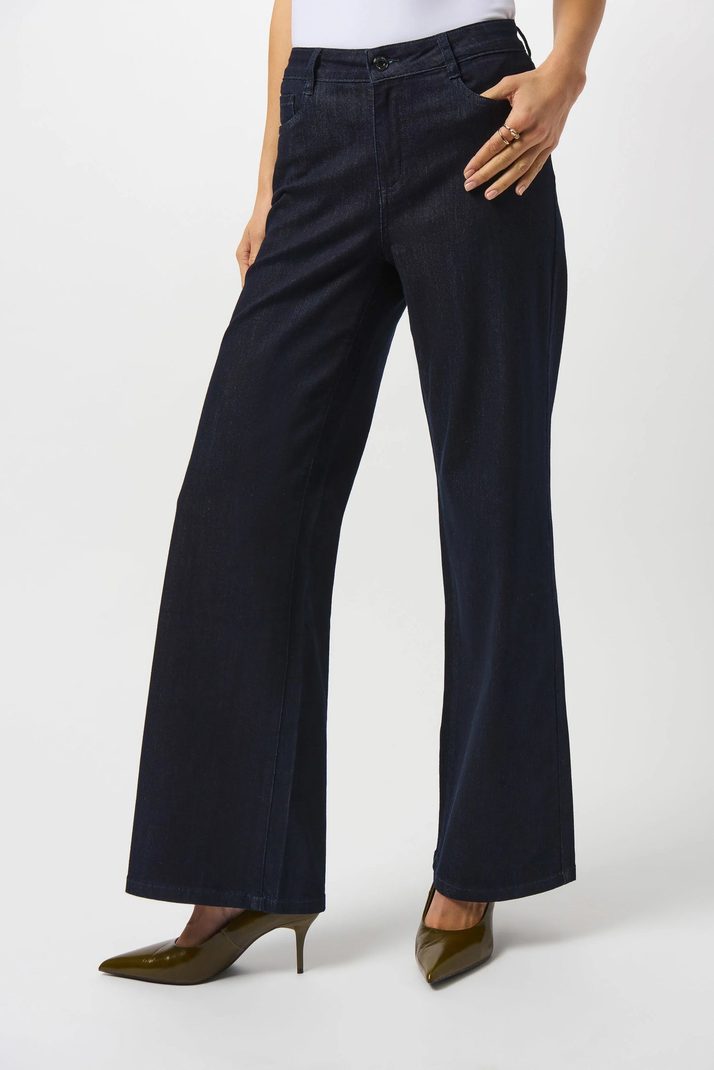 Goldie Classic Wide-Leg Stretch Jeans