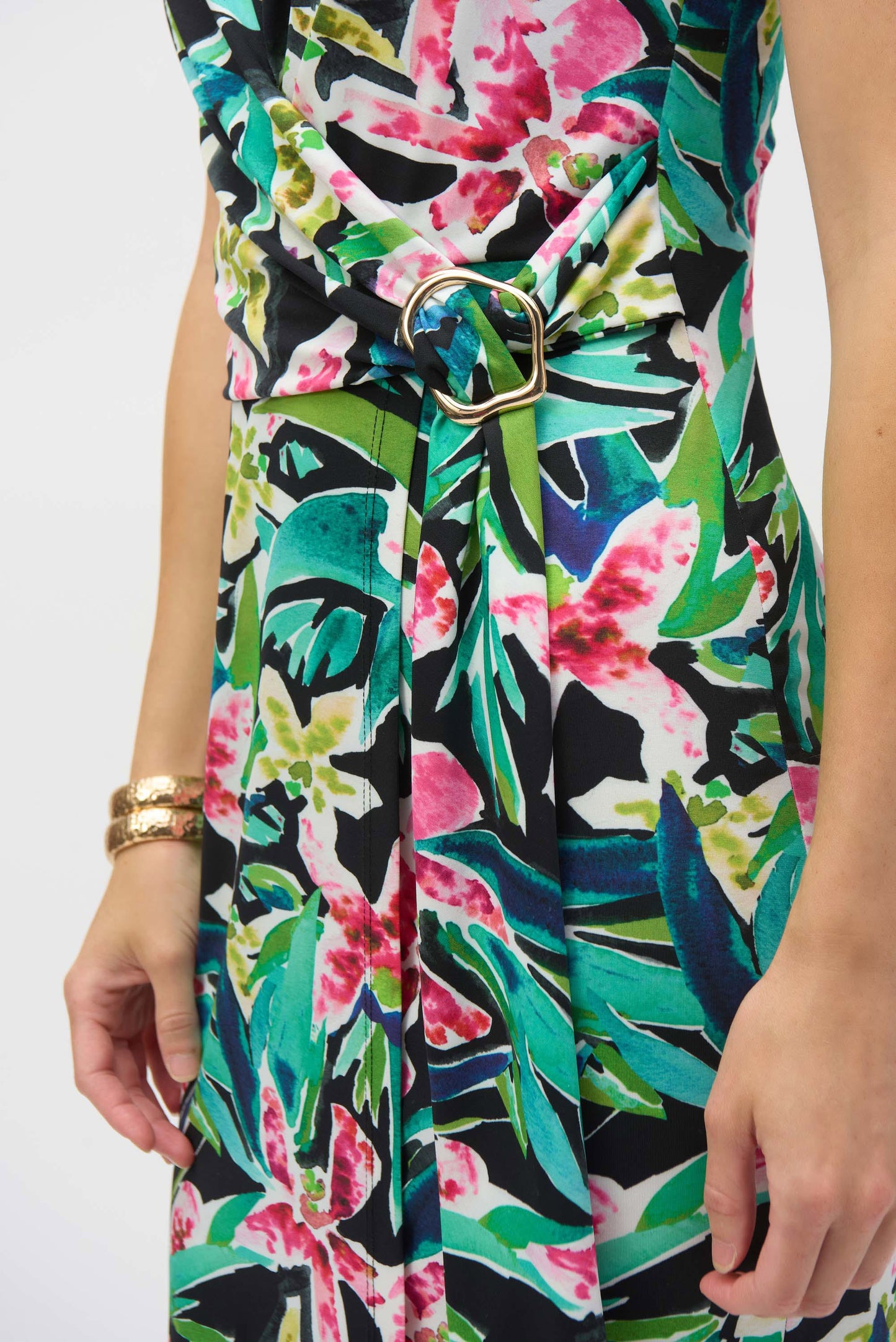 Joseph Ribkoff Tropical Print Sheath Dress 252079