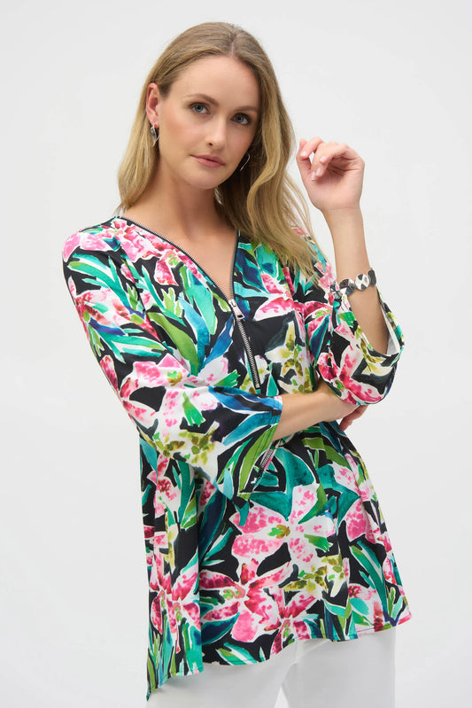 Tropical Fit and Flare Tunic