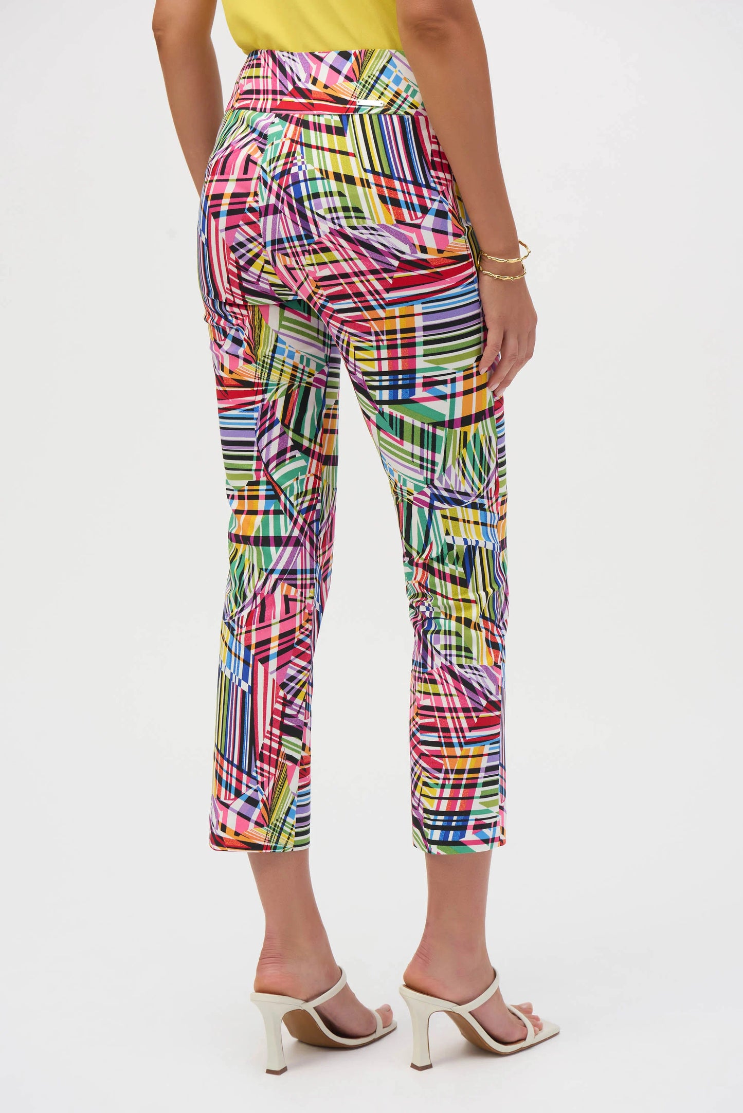 Multi-coloured Print Straight Leg Pants 252233