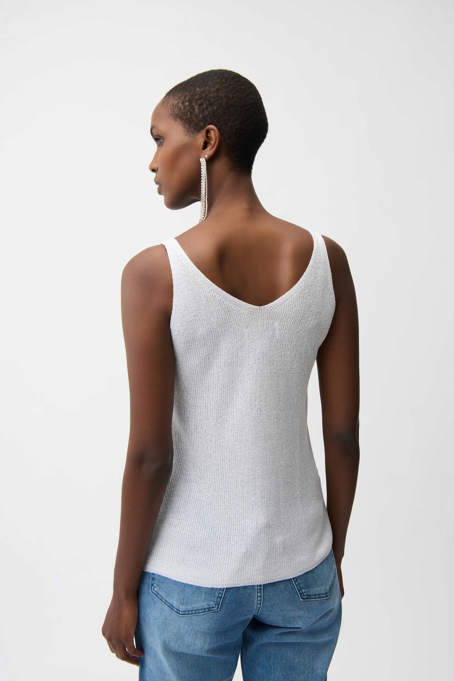 Metallic Knitted Camisole with Rhinestones (available in other colours) - Lucindas on-line