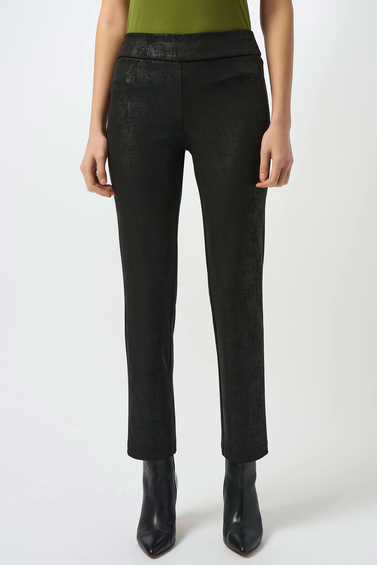 Joseph Ribkoff Luxe Textured Black Trousers Lucindas