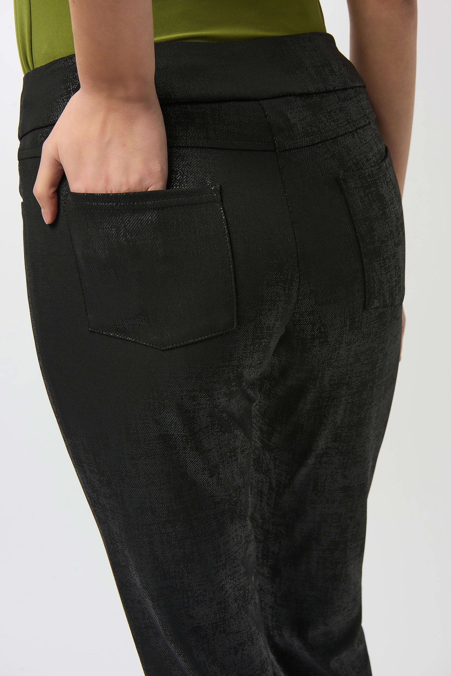 Joseph Ribkoff Luxe Textured Black Trousers Lucindas