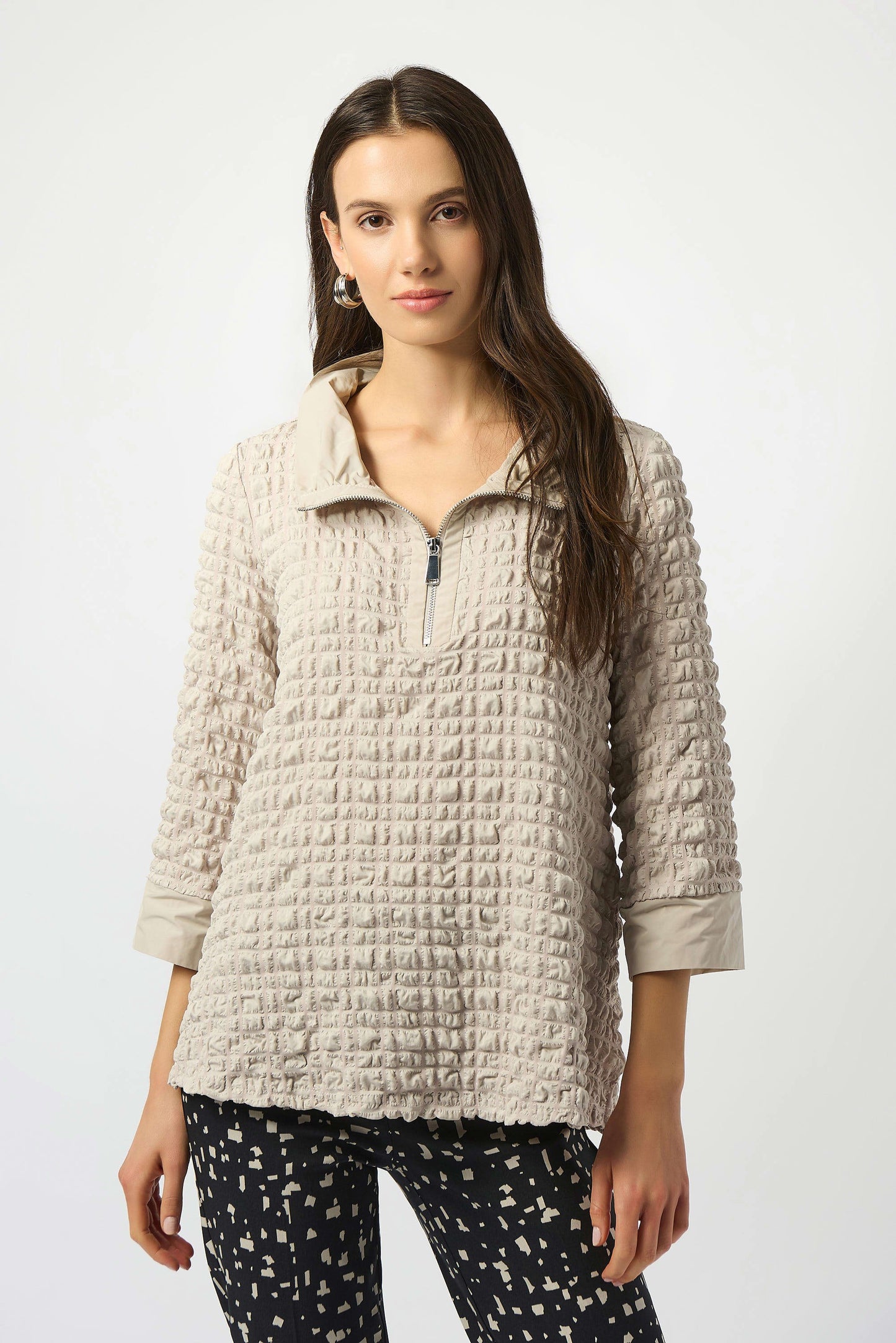 Joseph Ribkoff Bubble A-Line Mock Collar Top Lucindas