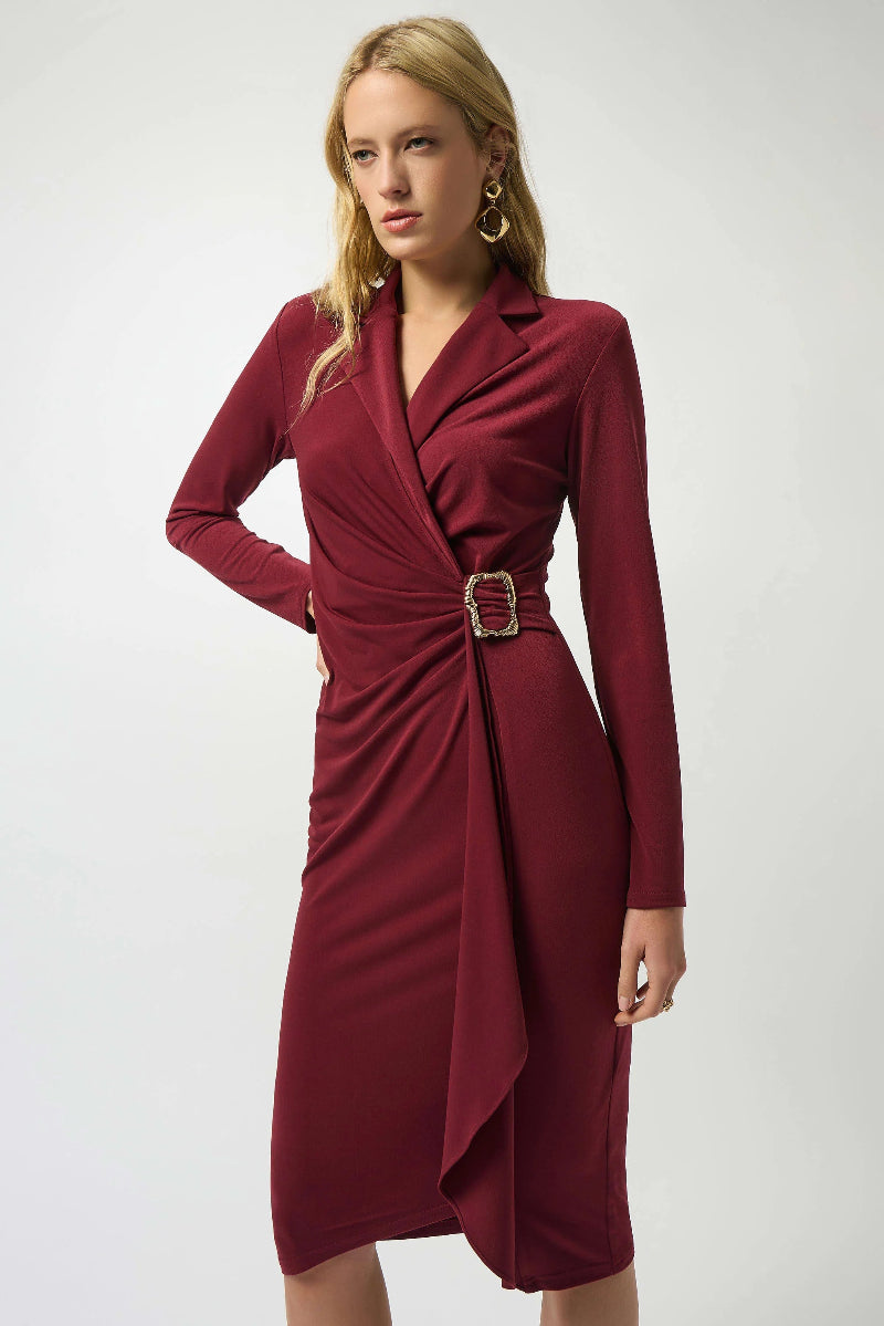 Moss Crepe Wrap Dress