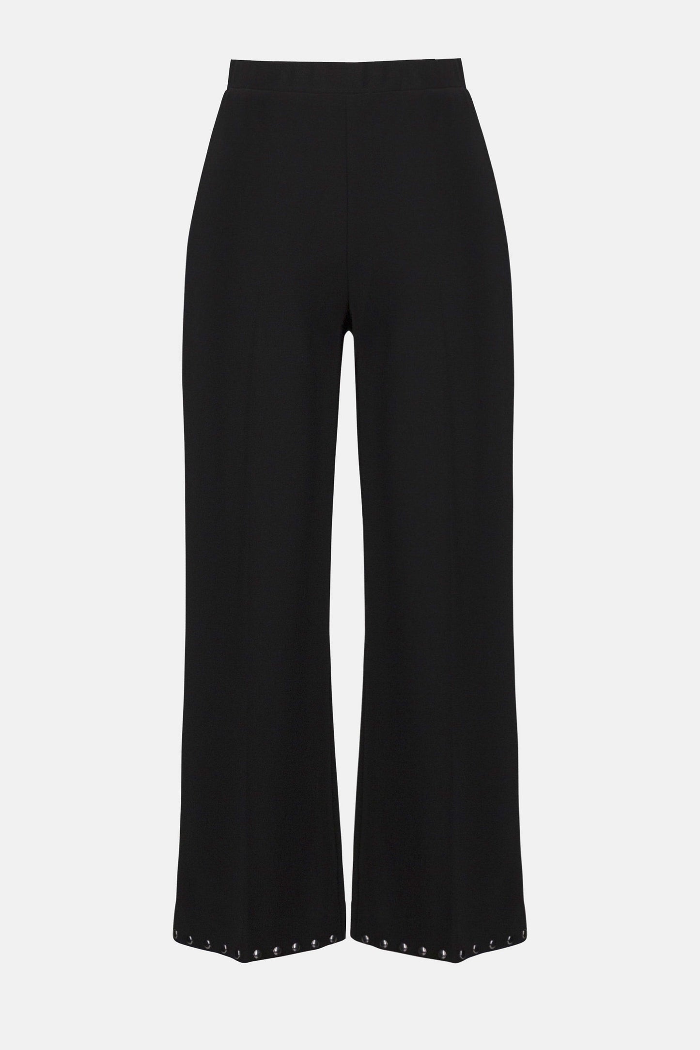 Joseph Ribkoff Black Wide-Leg Pull-On Trousers