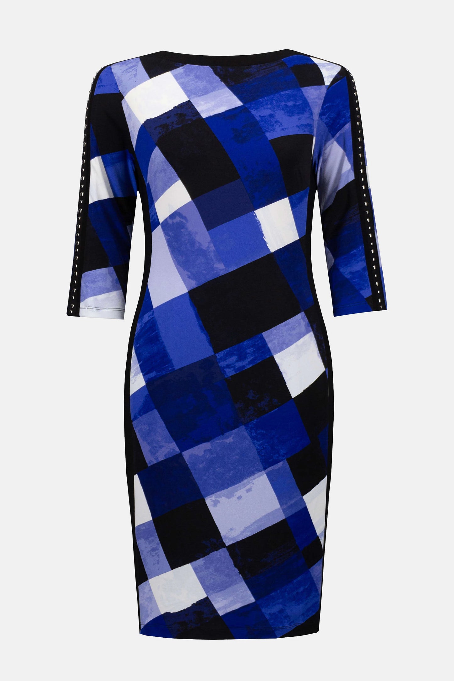 Joseph Ribkoff Plaid Print Sheath Dress