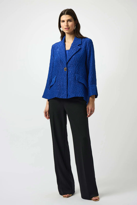 Joseph Ribkoff Royal Blue Textured Jacquard Swing Jacket