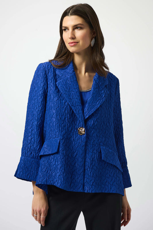 Joseph Ribkoff Royal Blue Textured Jacquard Swing Jacket