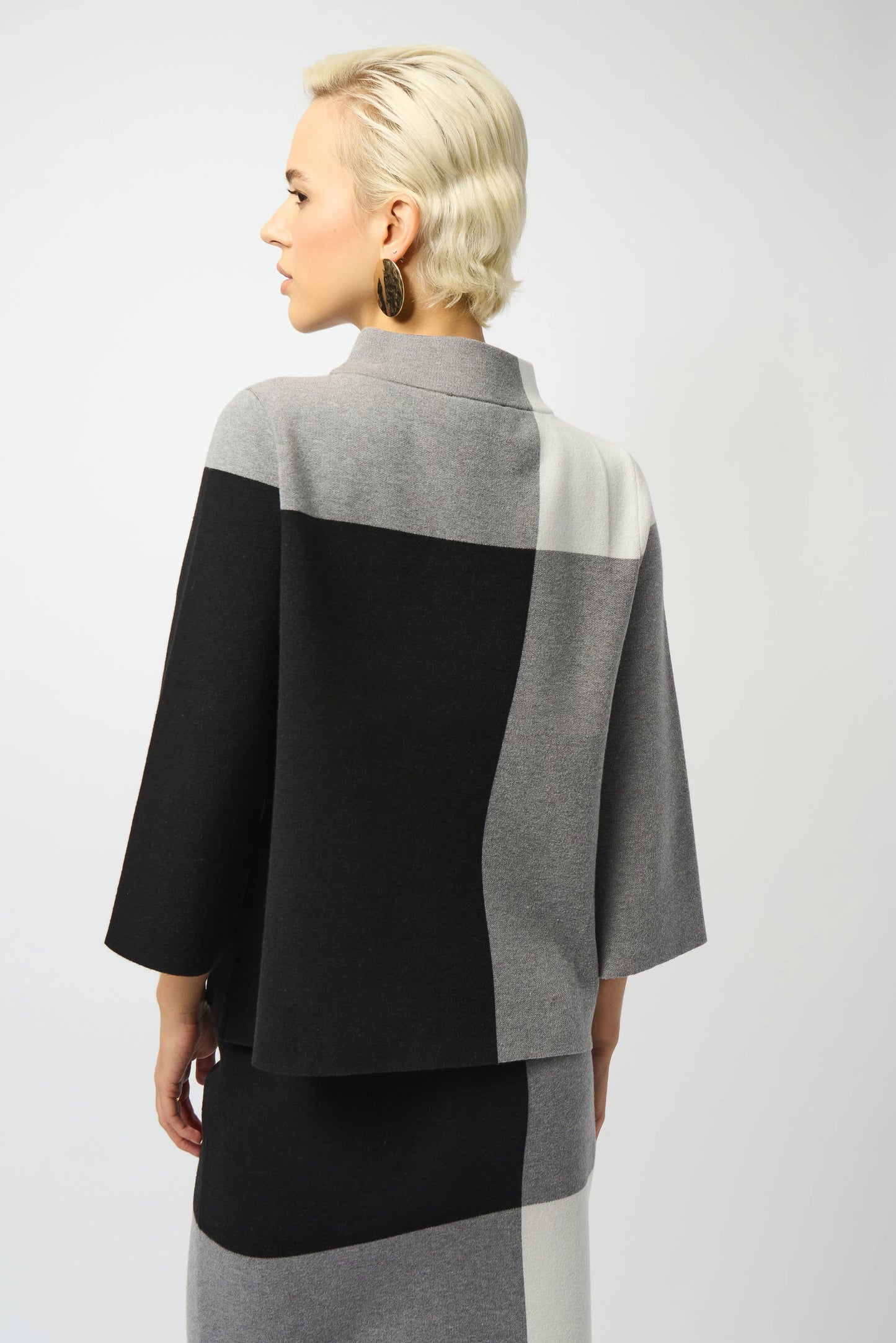 Black & Grey Colour Block Jumper