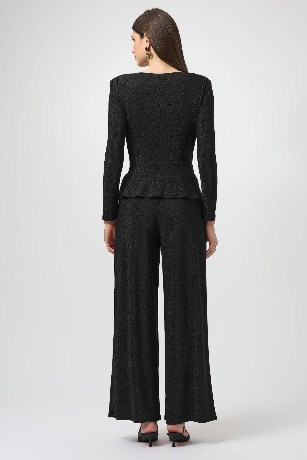 Joseph Ribkoff Lurex Knit Wide-Leg Jumpsuit