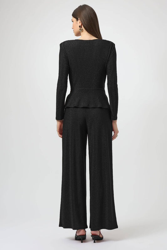 Joseph Ribkoff Lurex Knit Wide-Leg Jumpsuit