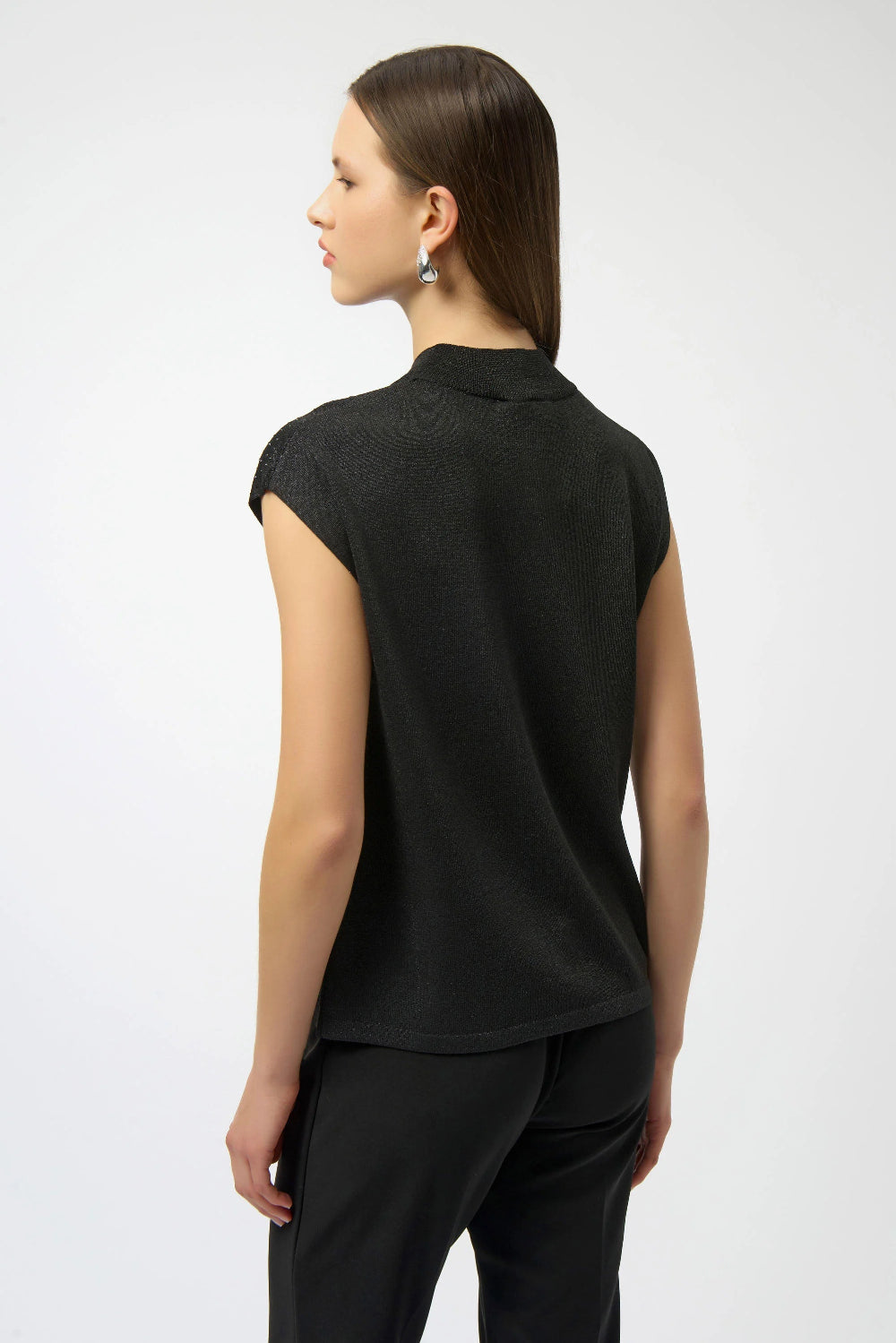 Sweater Knit Sleeveless Pullover with Iron-On Detail