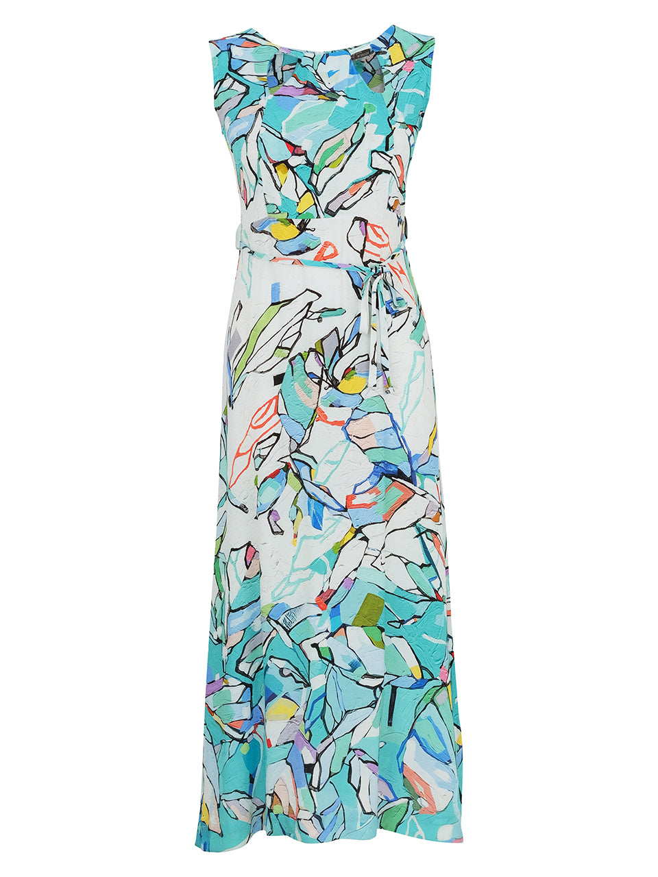 Dolcezza Colourful Abstract Maxi Dress 25616
