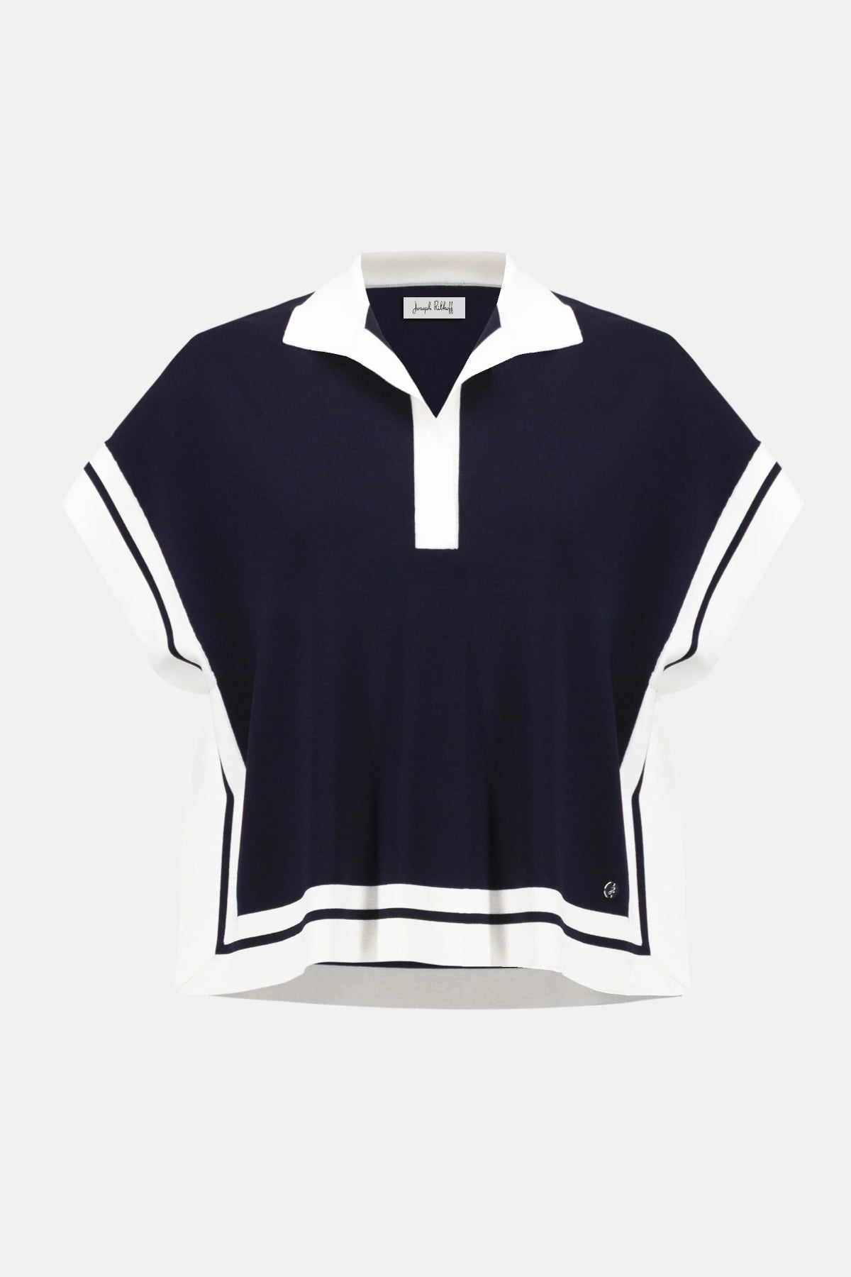 Joseph Ribkoff Viscose Blend Boxy Top With Stripe Detail