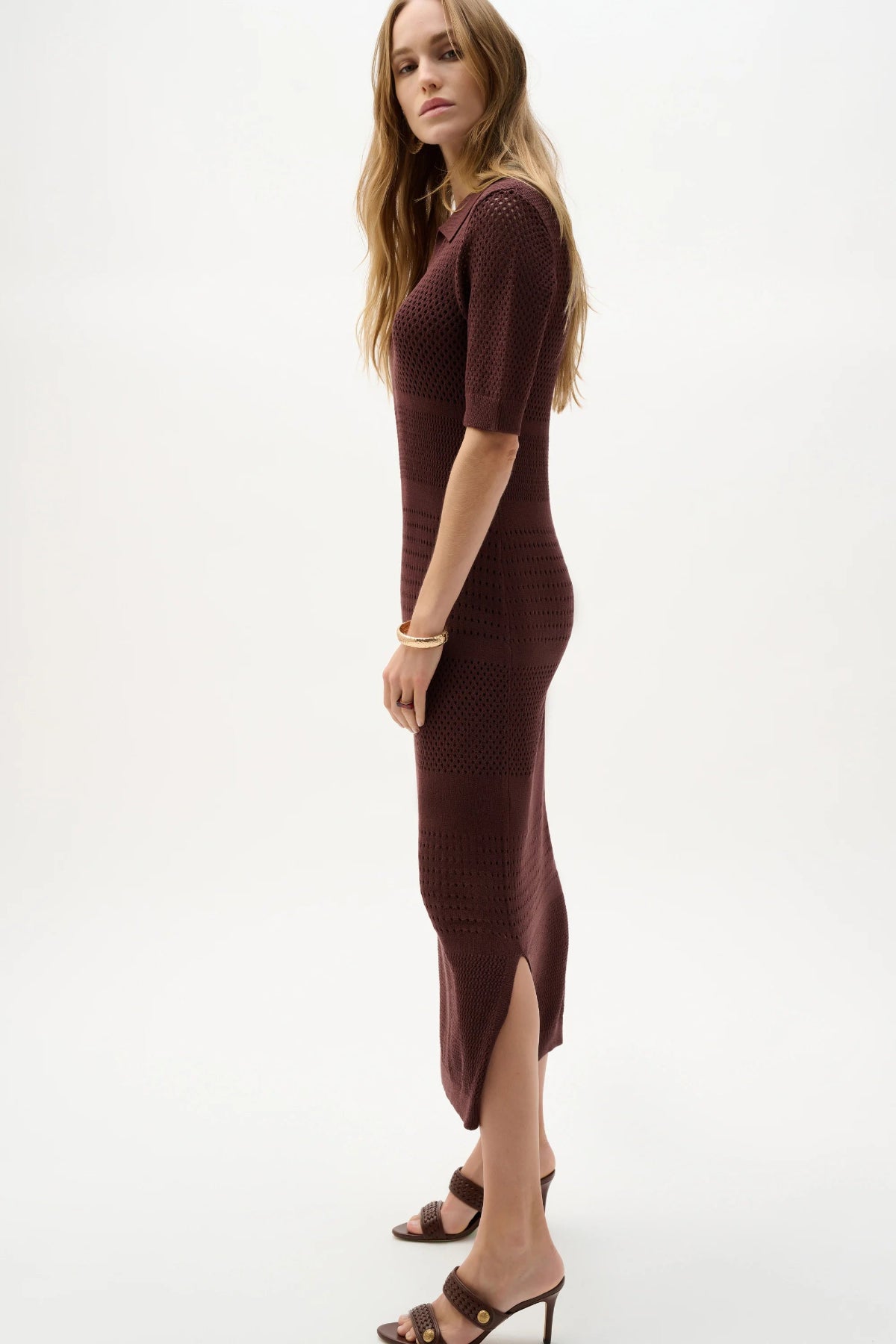 Joseph Ribkoff Open-stitch Knit Straight Dress
