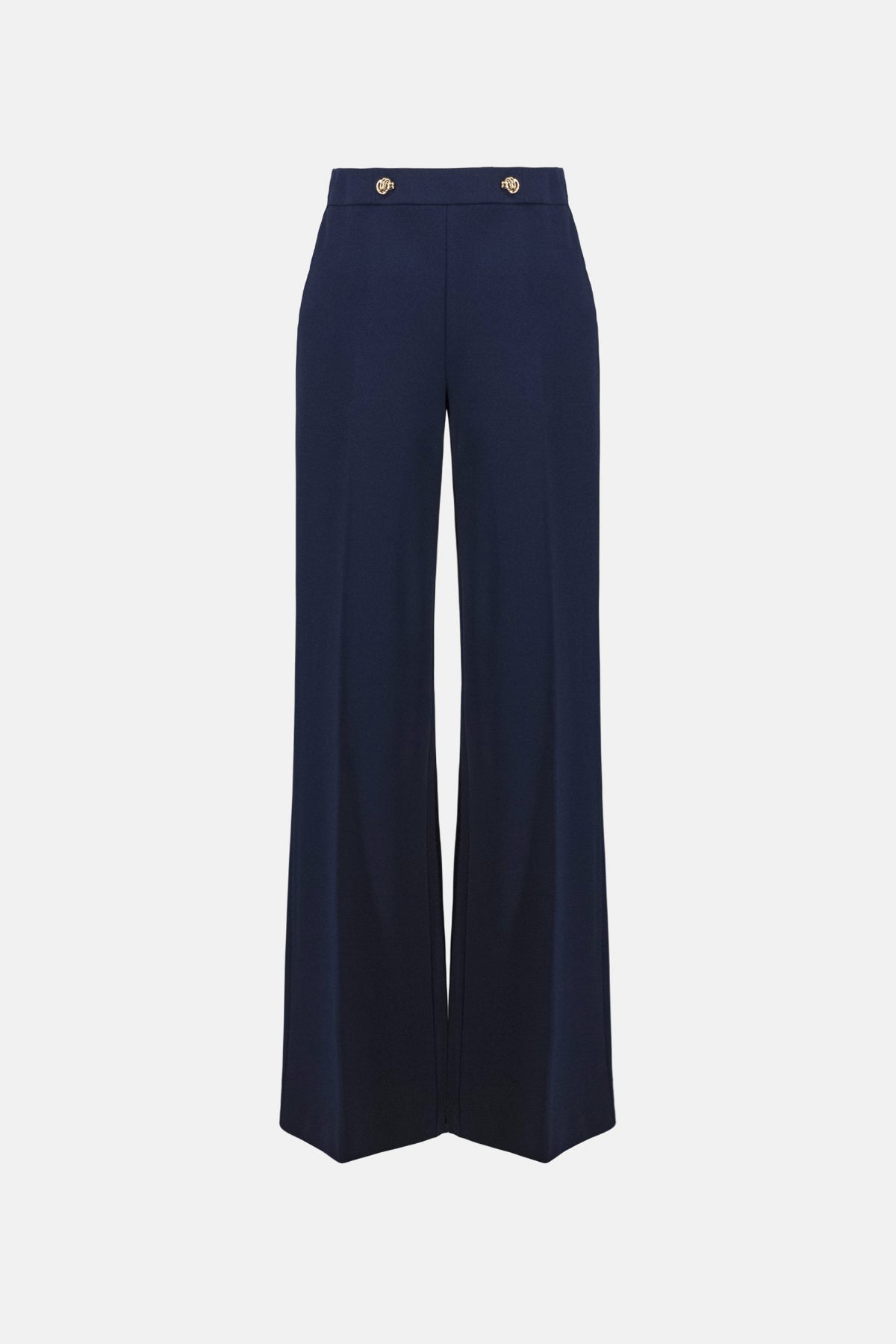 Scuba Crepe Wide Leg Pull-On Trousers