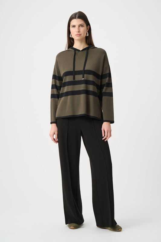 Joseph Ribkoff Striped Jumper with Hood