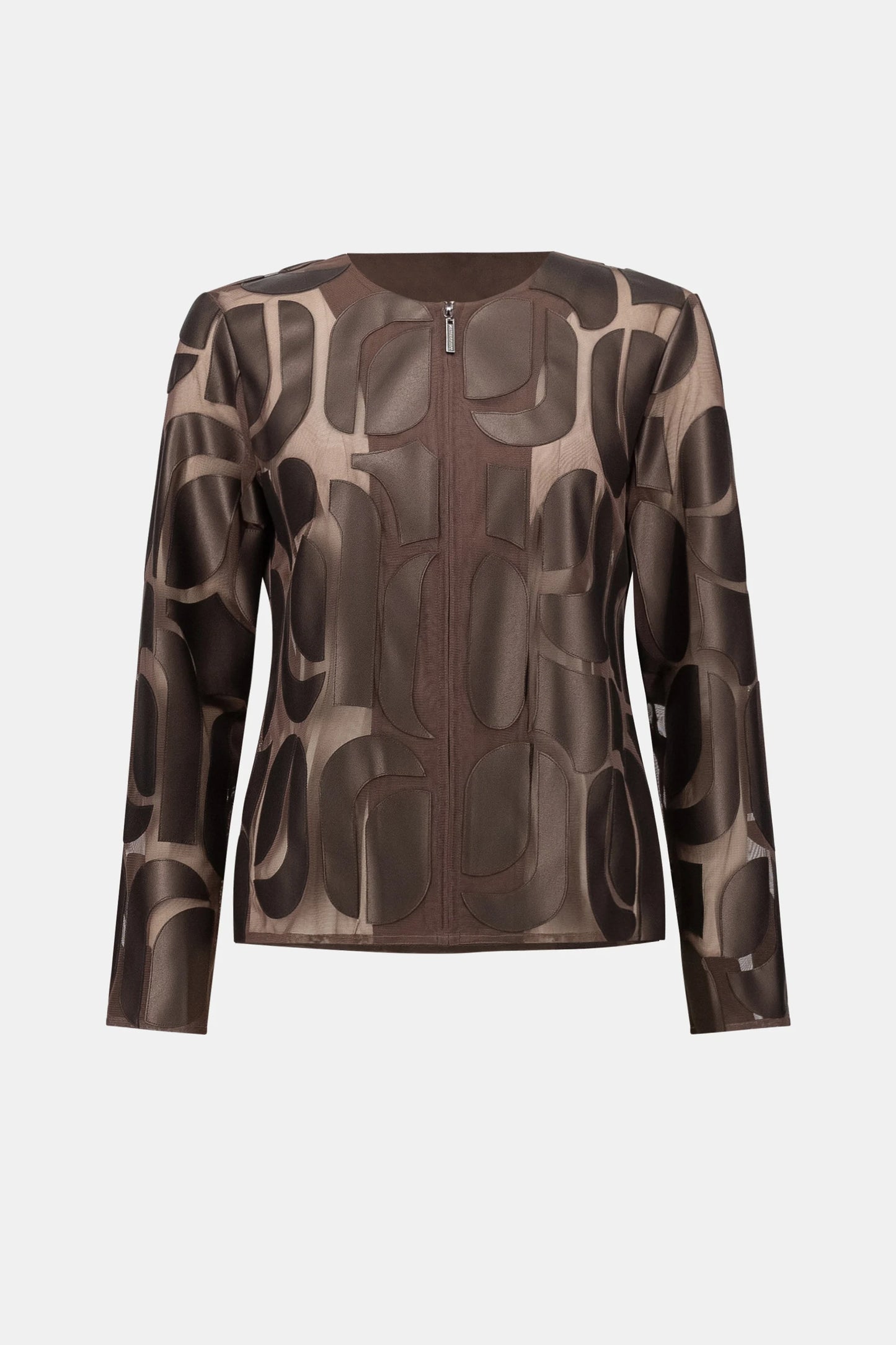 Leatherette And Mesh Embroidered Jacket - Lucindas on-line