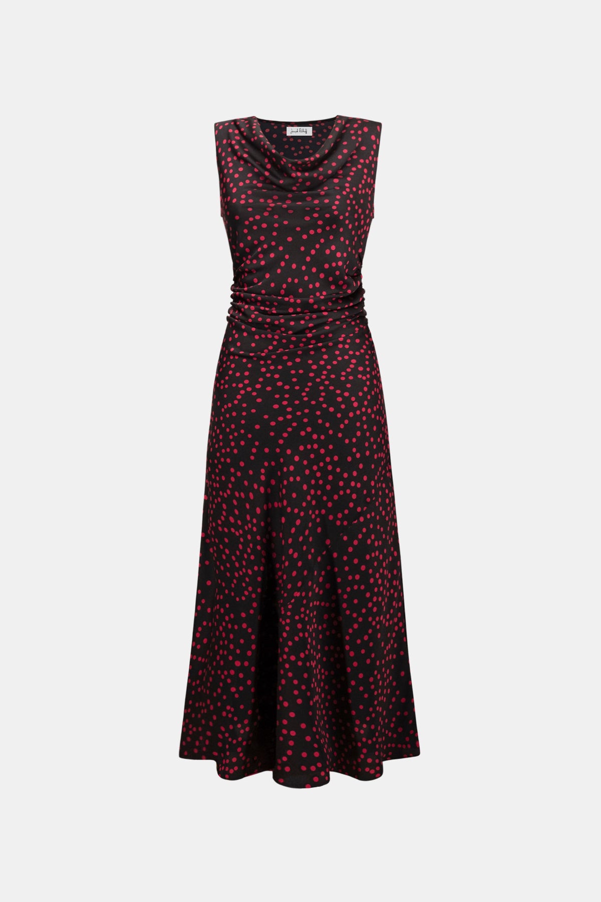 Polka Dot Satin A-Line Dress