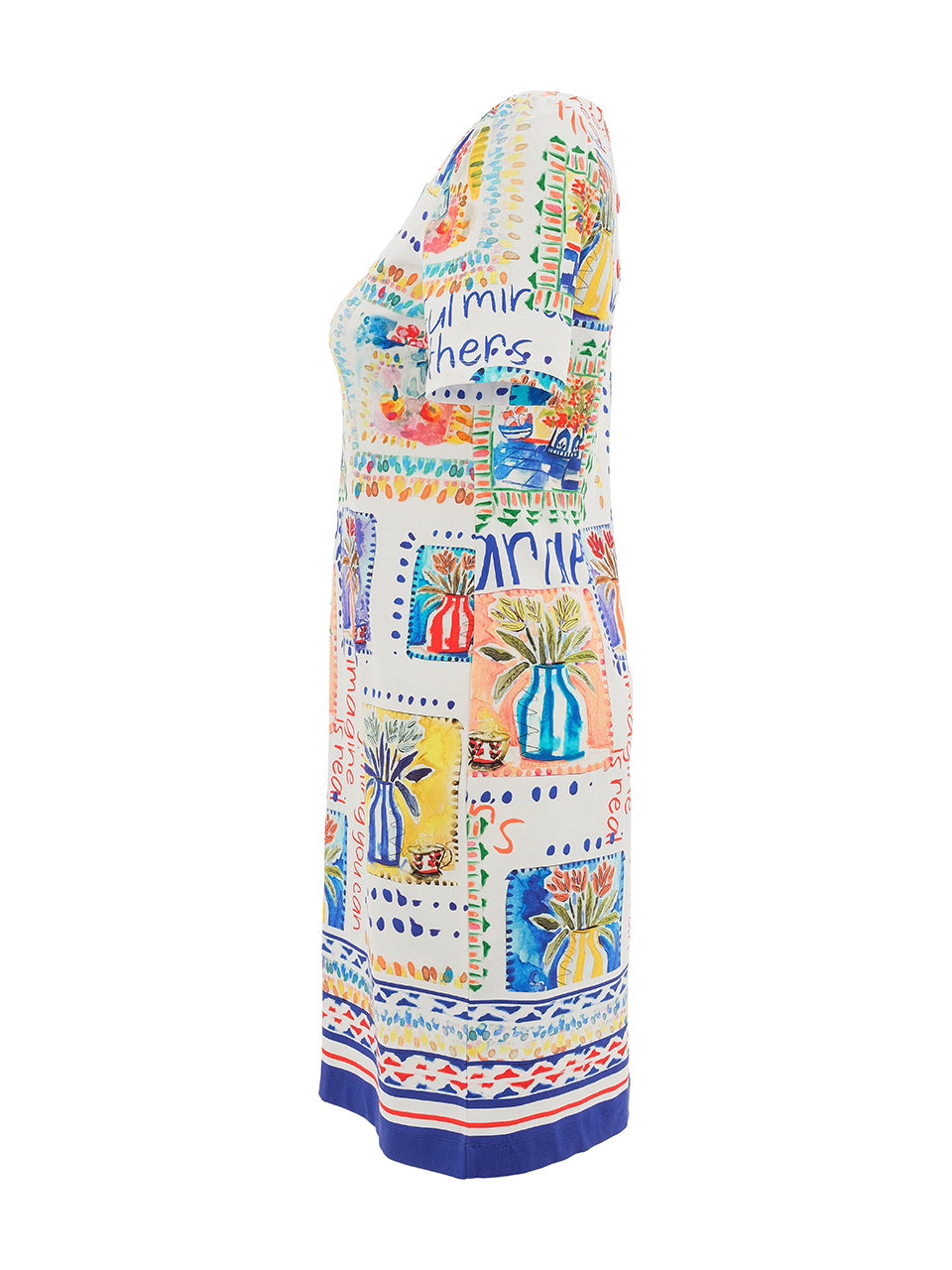 Dolcezza Vase Print Jersey Short Sleeves Dress