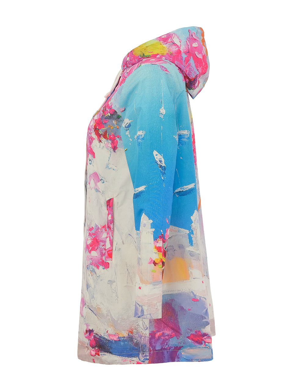 'Summer in Santorini' Rain Jacket - Lucindas on-line