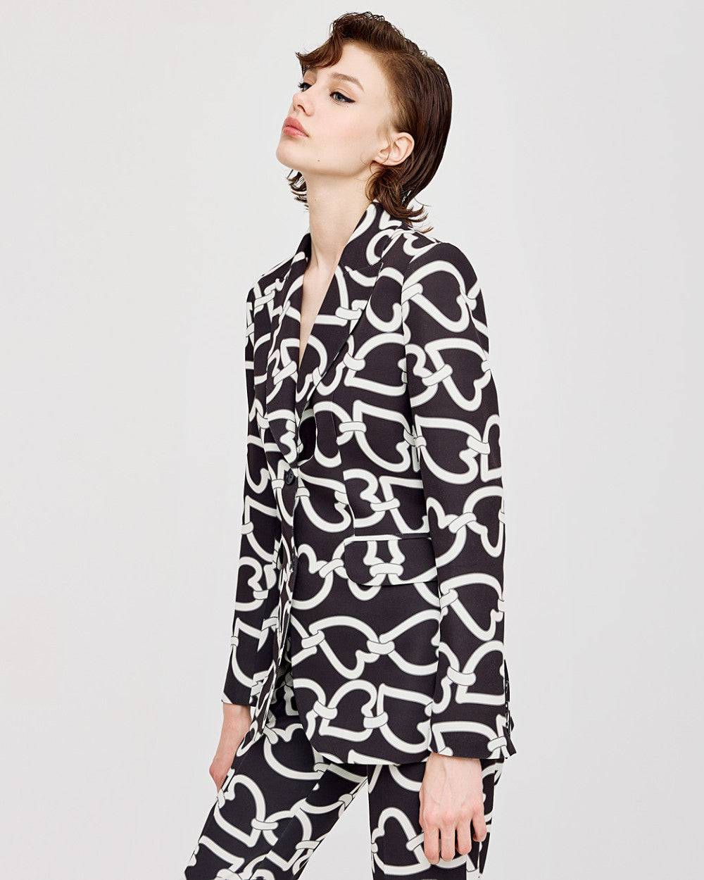 Access Heart Printed Tailored Blazer