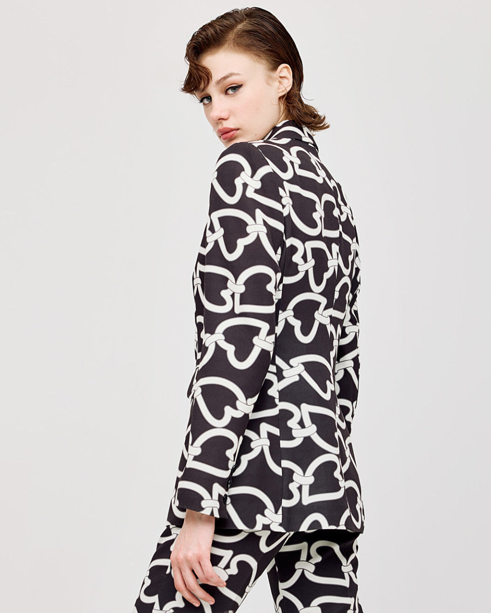 Access Heart Printed Tailored Blazer