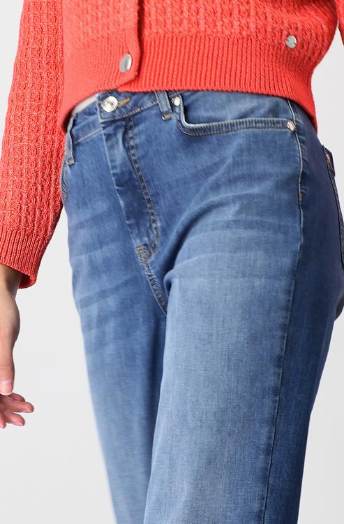 Bootcut Jeans with Cuff Patch 408374