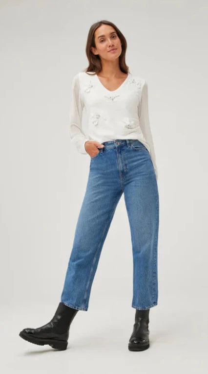 Elena Jumper with Embossed Flowers