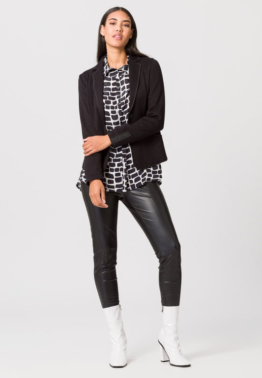Monochrome Pattern Print Shirt