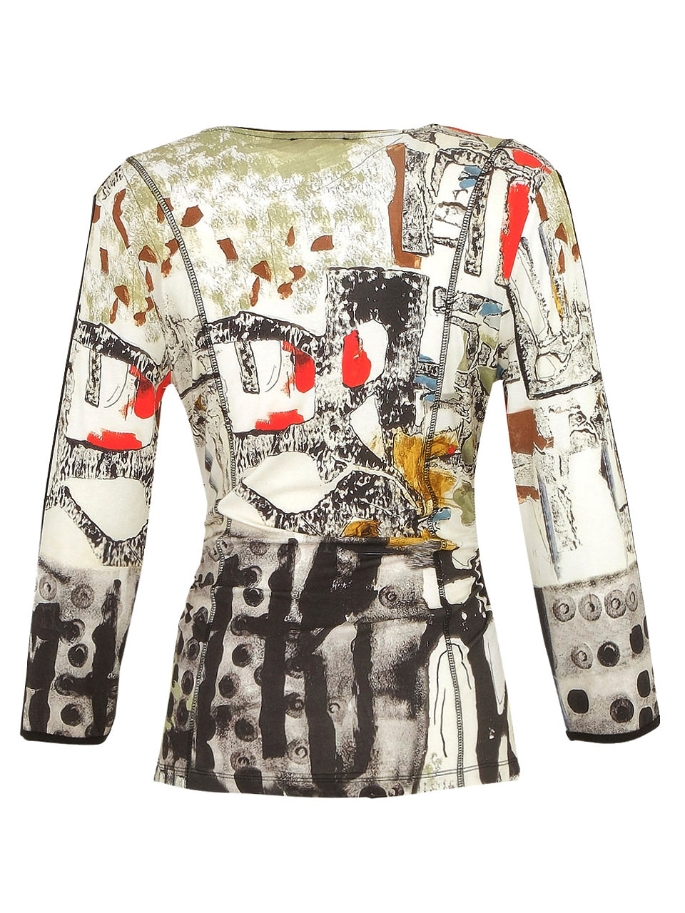 'Transmutation II' V-Neck Wrap Top 74691