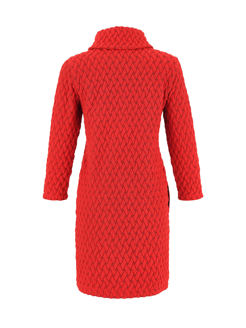 Red Textured Zip Dress 75184 Lucindas